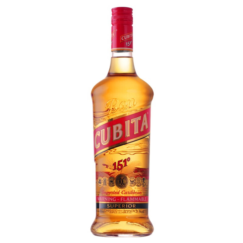 古贝塔朗姆酒CUBITA RUM美国原装进口洋酒白朗姆黑朗姆151朗姆750ml 151朗姆酒 750mL 1瓶