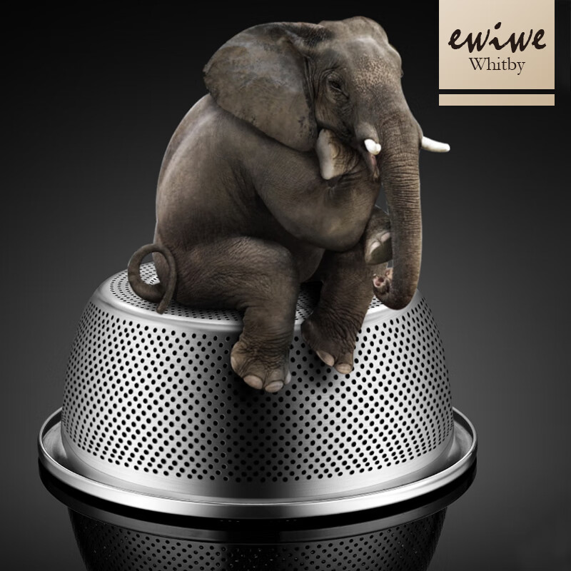 EWIWE 不锈钢盆筛五件套腌肉调料盆洗菜和面盆淘米盛菜沥水篮沙拉盆米筛味斗厨房家用套装 20-22-24-26cm盆+26cm筛