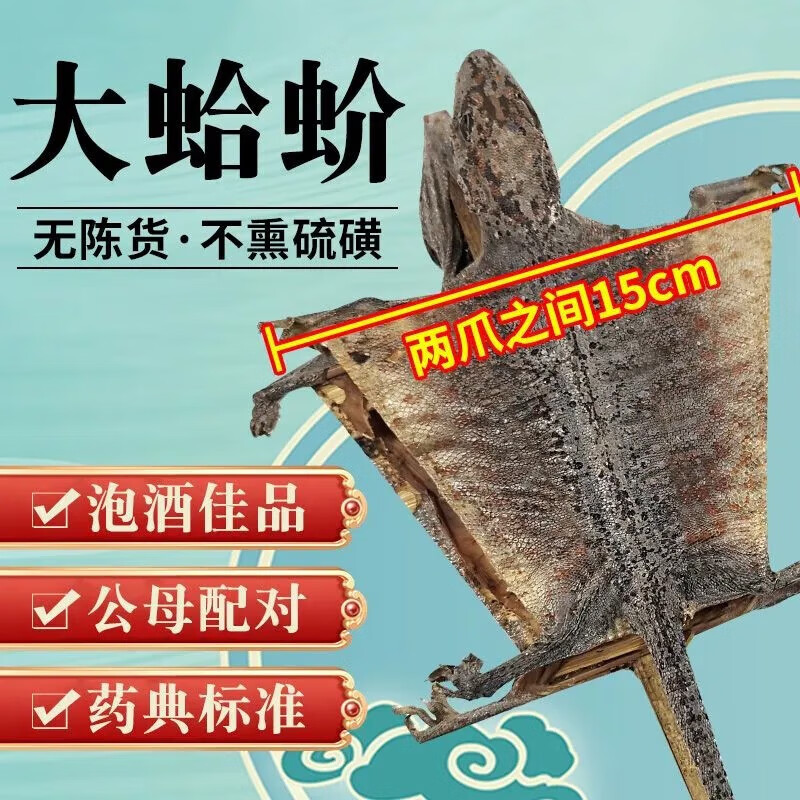 整只蛤蚧 干货蛤蚧补肺益肾 一对泡酒煲汤中药材蛤蚧粉定喘泡酒滋补