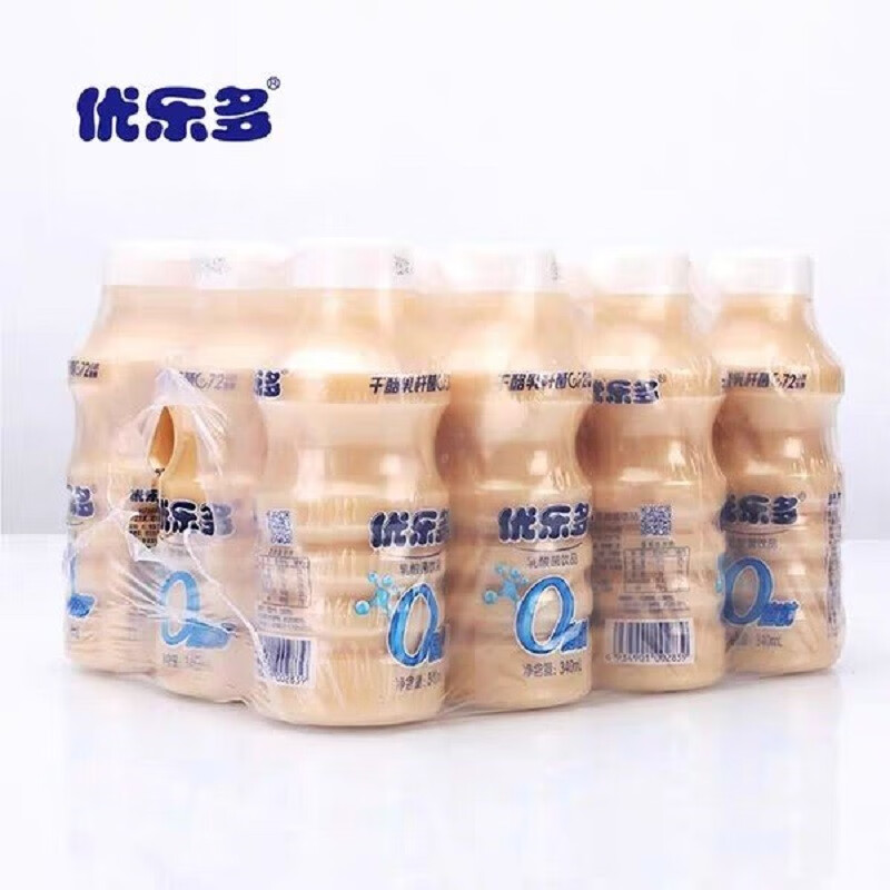 优乐多 乳酸菌饮品益生菌O脂肪原味饮料酸甜可口学生营养早餐340ml*12瓶