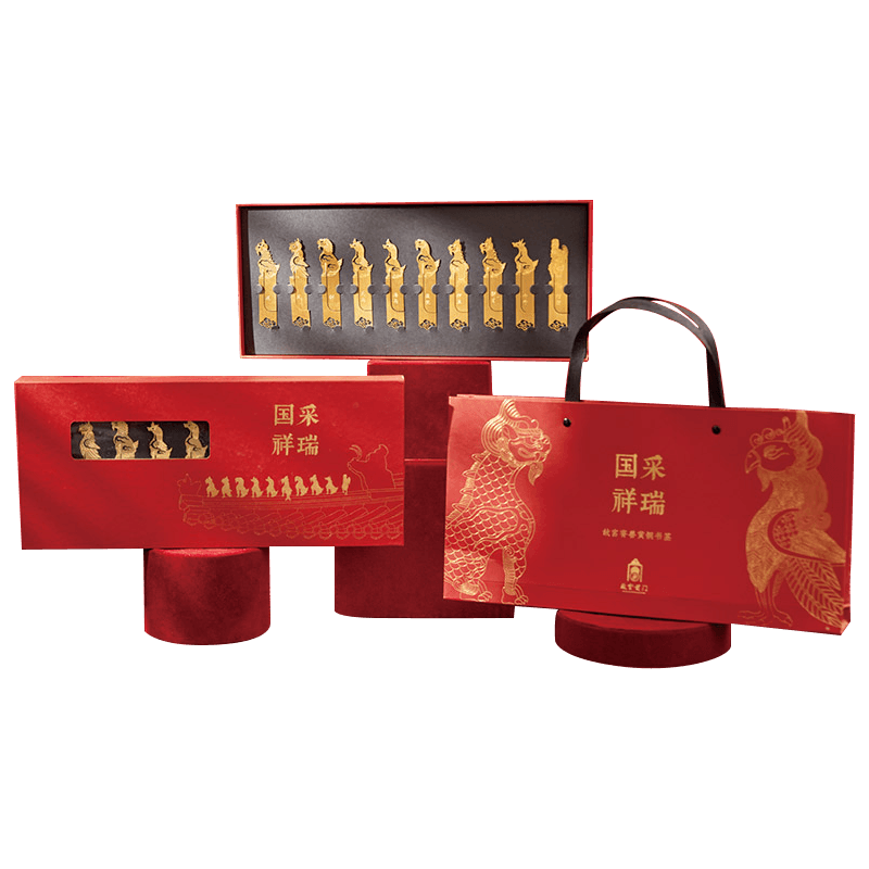 精品文具：北京故宫文化服务中心脊兽黄铜书签礼盒评测|什么软件能查学生文具最低价