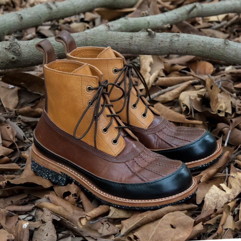 手工固特异秋冬真皮撞色马丁靴 brown nut english tan  bl 35