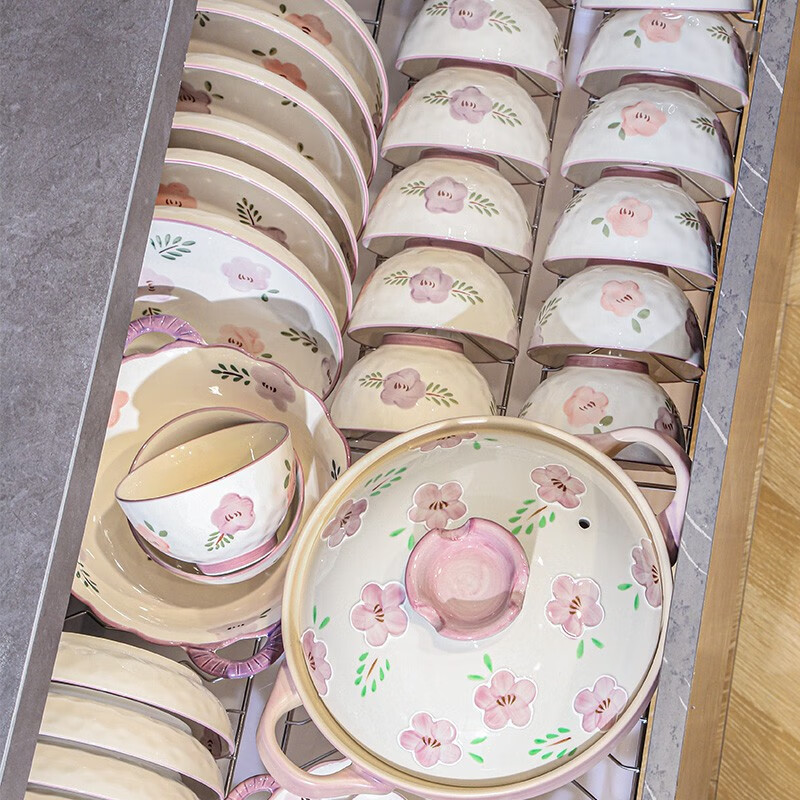 伴树陶瓷碗碟套装餐具整套乔迁礼盒家用轻奢简约盘子筷饭碗具元旦礼物 2人9件【简装】