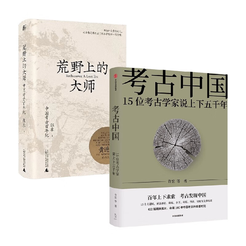 考古中国+荒野上的大师套装2册 许宏 著 历史