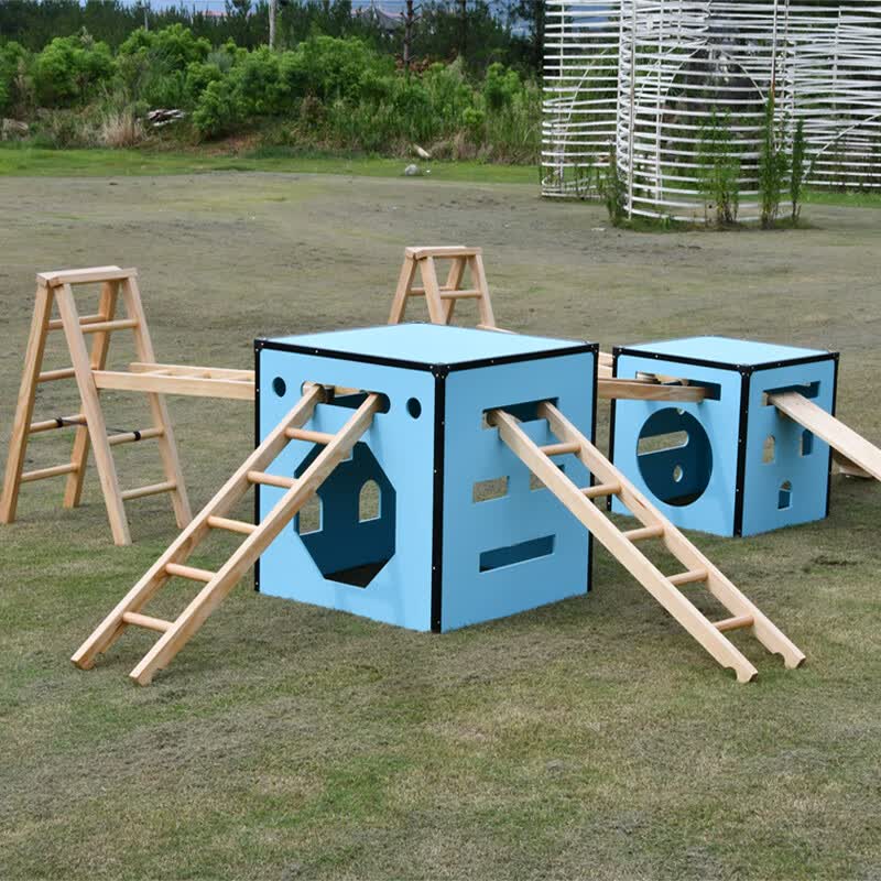 洁芙泉安吉游戏组合 幼儿园安吉游戏户外运动组合玩具大型攀爬架箱子