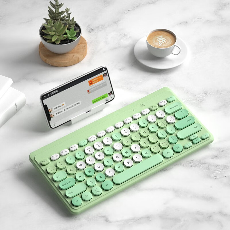 航世（BOW）K380 无线蓝牙键盘 办公键盘 便携超薄键盘 手机ipad笔记本苹果mac键盘 幻彩粉
