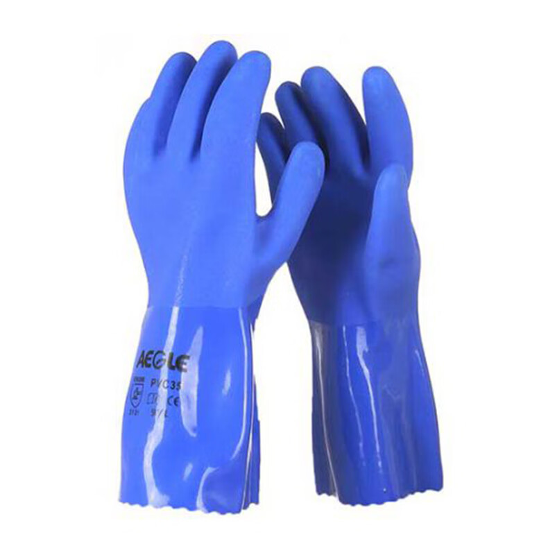 羿科（AEGLE）PVC耐油手套60604802 单副包装 10副/包 10包/箱 蓝色 通用 3