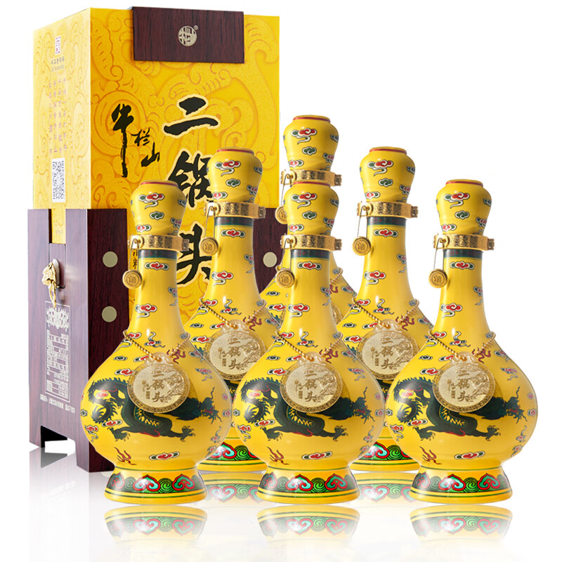 牛栏山二锅头 45度经典(黄龙)500ml*6瓶清香型白酒