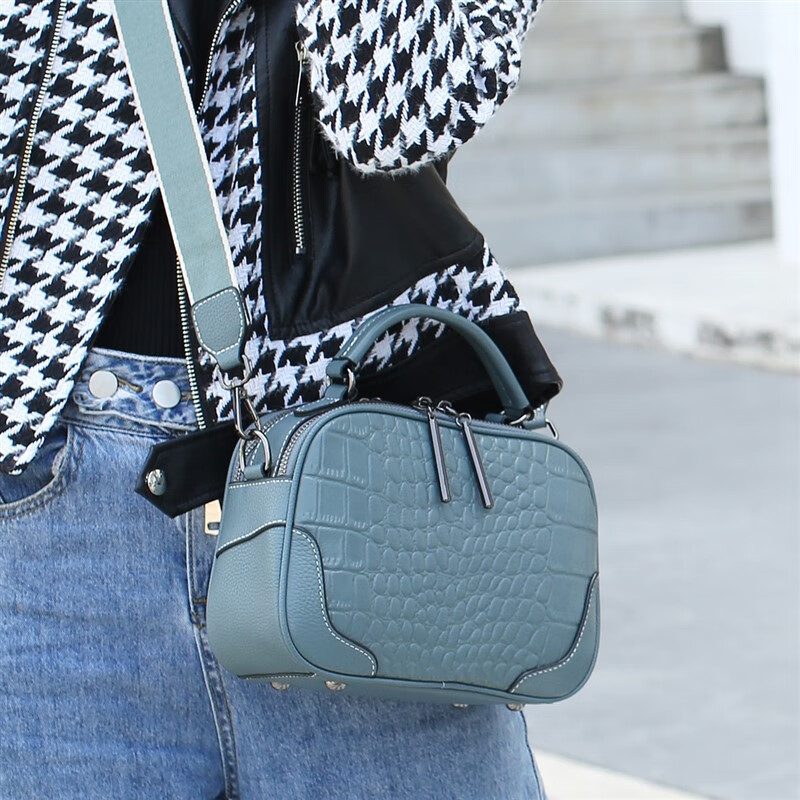 campuskitten真皮女包女士包包2023新款潮时尚苹果包百搭女包轻便真皮