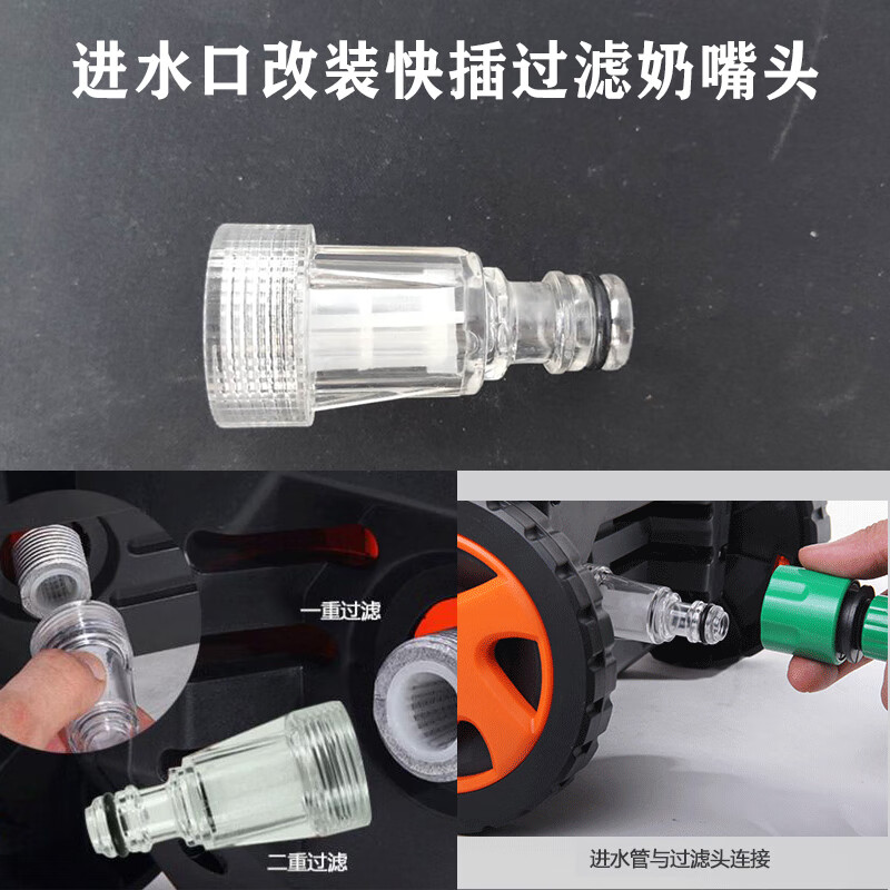 洗车机进水清洗机出水口快插进水管过滤网5558型280380型配件管子 进水口奶嘴过滤网使用感如何?