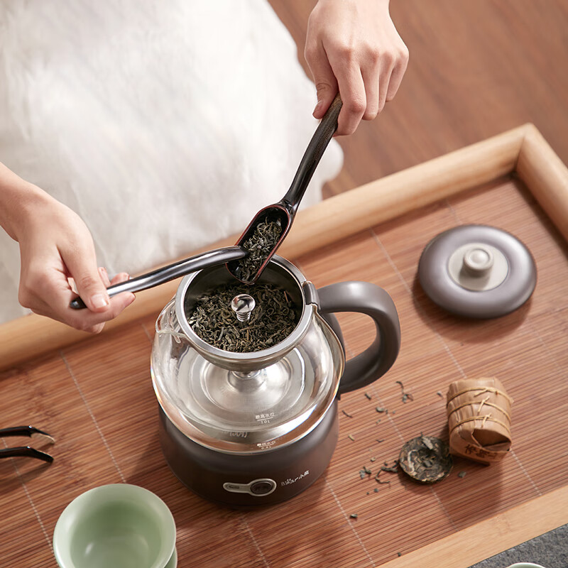 小熊煮茶器煮茶壶养生壶迷你蒸汽喷淋式304不锈钢这款底座和壶是连着的吗？