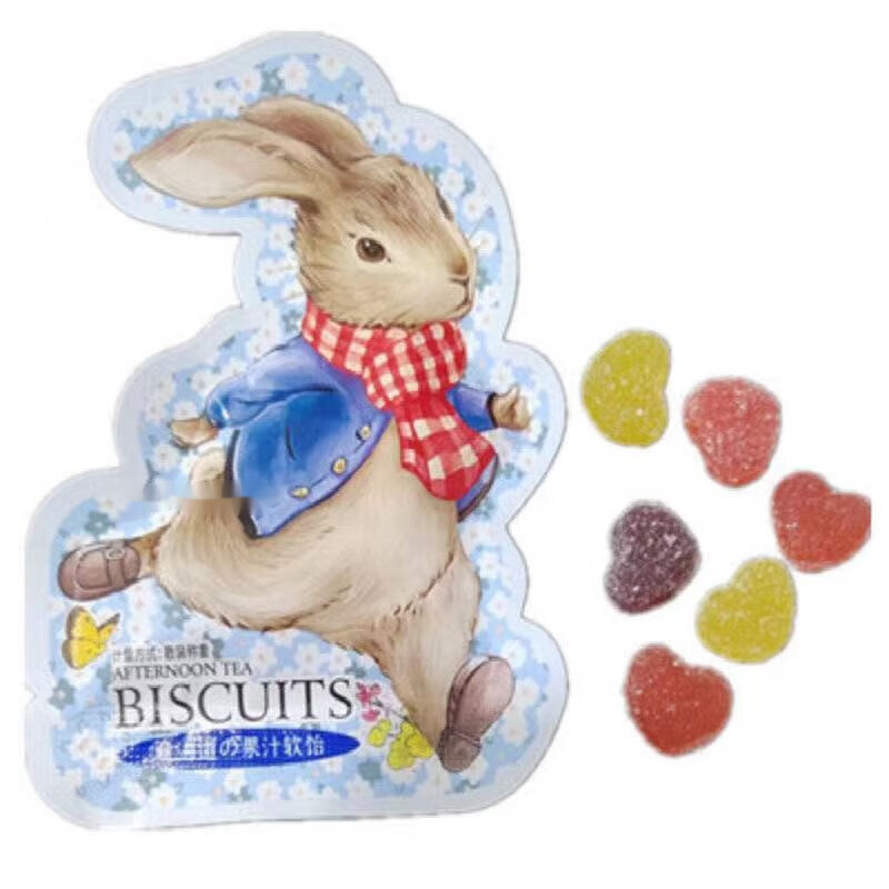 彩虹日记 rainbow diary彼特兔混味大qq果汁软糖250g约20包结婚喜糖