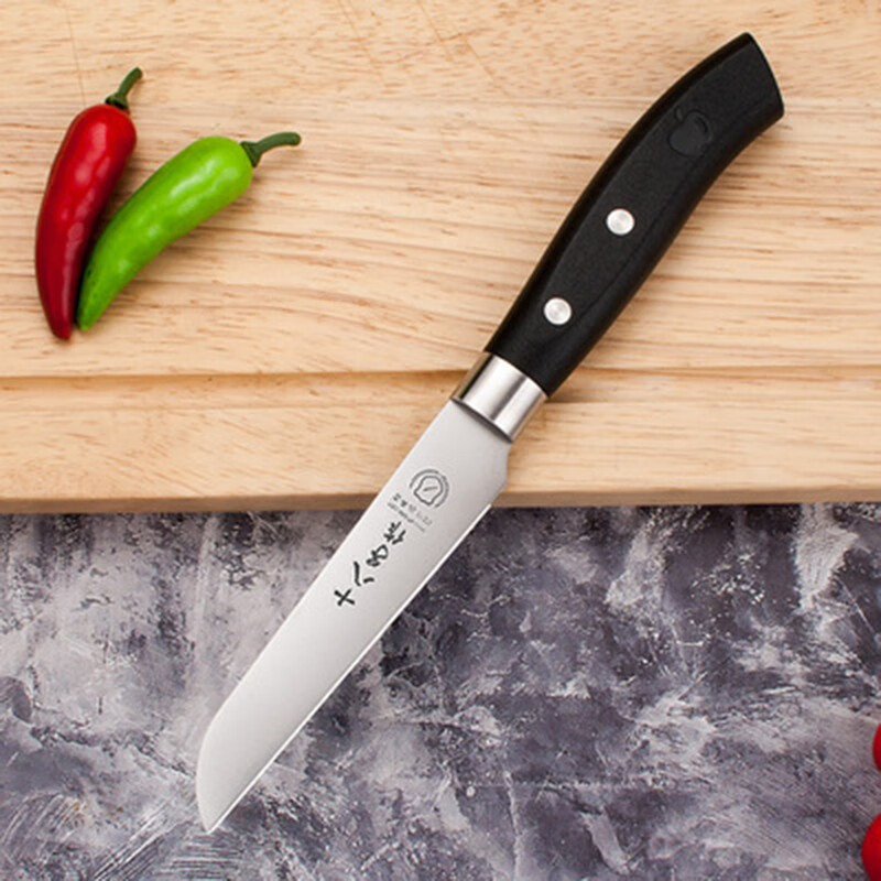 十八子作 水果刀不銹鋼瓜果刀套裝廚房家用刺身料理切西瓜長款套裝組合刀具 A款小水果刀 (H332-D)配刀套