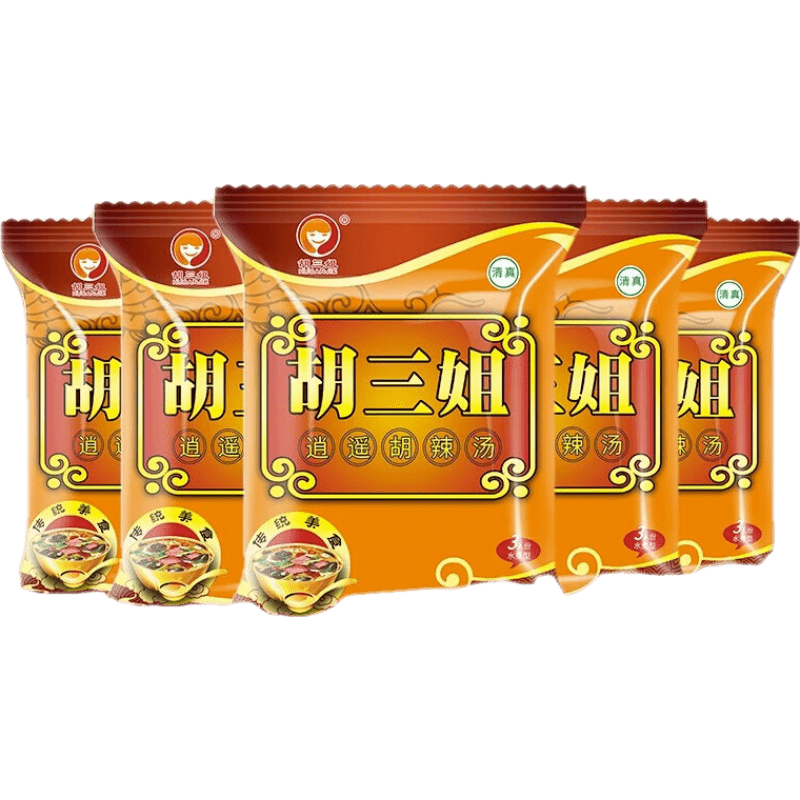 胡三姐逍遙鎮(zhèn)胡辣湯料理河南正宗早餐方便速食湯粉河南特產(chǎn) 微辣牛肉味75g*5包