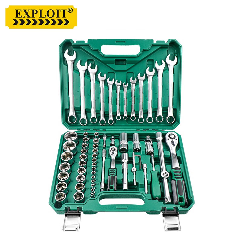 开拓（EXPLOIT）汽修工具套装件套装套筒套管汽车多功能修理工具组套 升级61件套