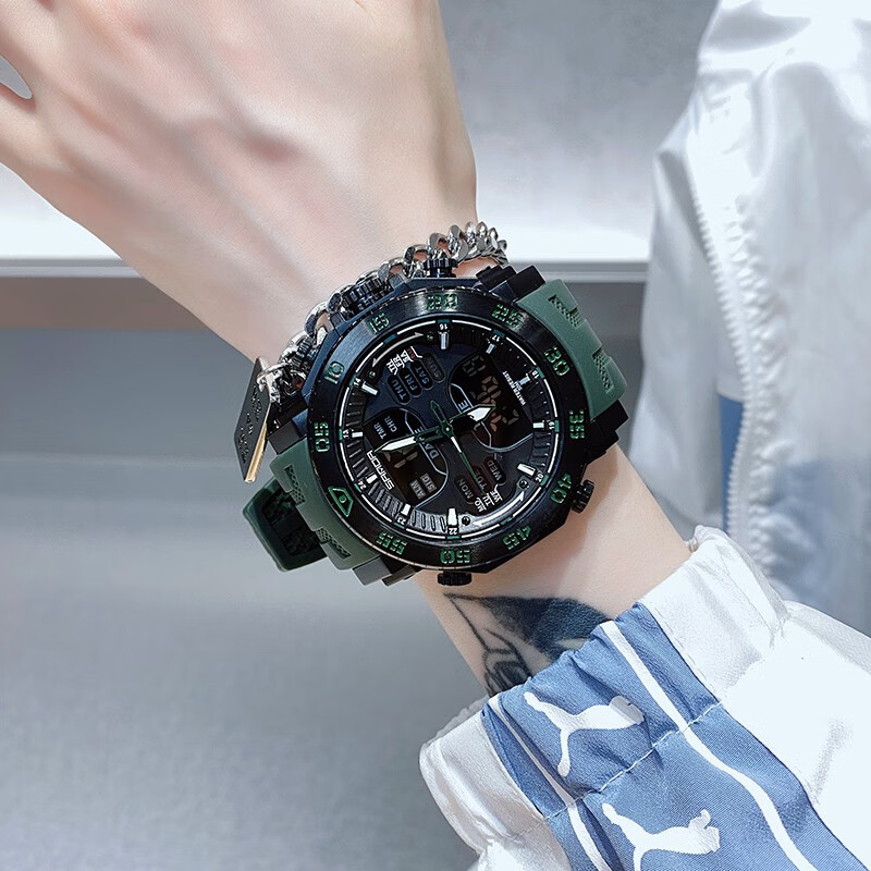 sanda法老王年度限定手表男电子表女初高中学生潮流时尚多功能夜光