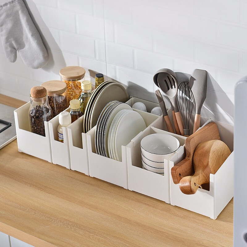 百露厨房收纳盒办公自由组合首饰收纳整理盒小护肤品化妆储物盒收纳箱