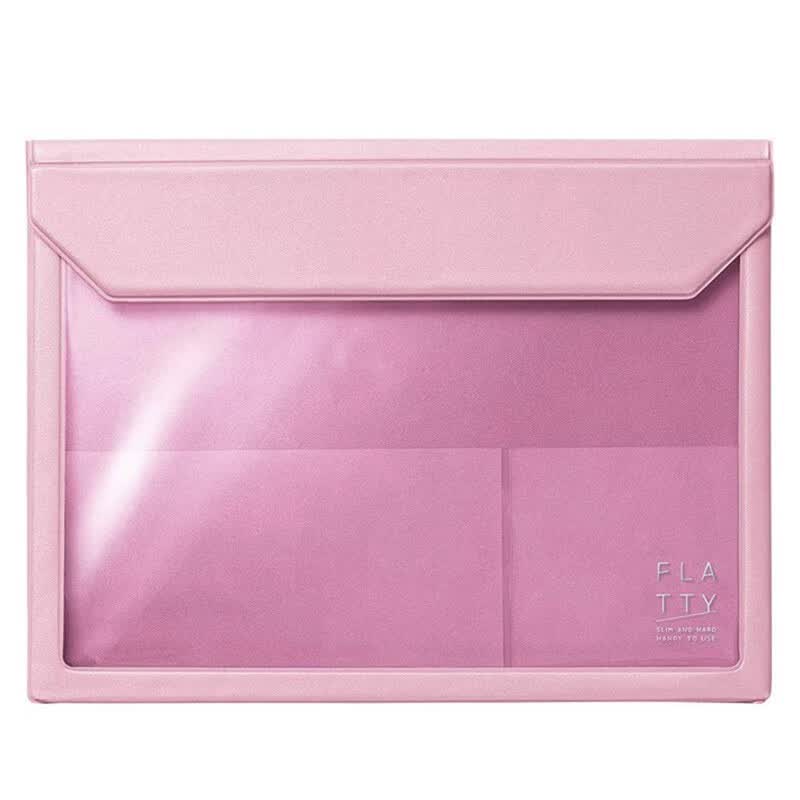 窗收纳袋 彩色便携文件袋 pvc多功能办公简约防水票据袋 5366 a4 粉色