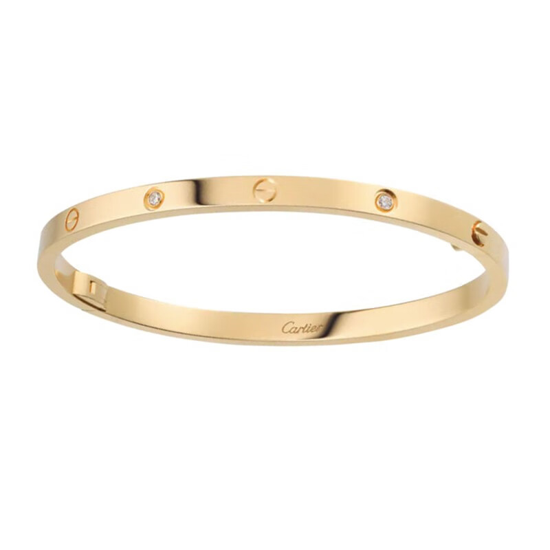 cartier/卡地亚手镯 love手镯窄款小号款镶嵌6颗钻石