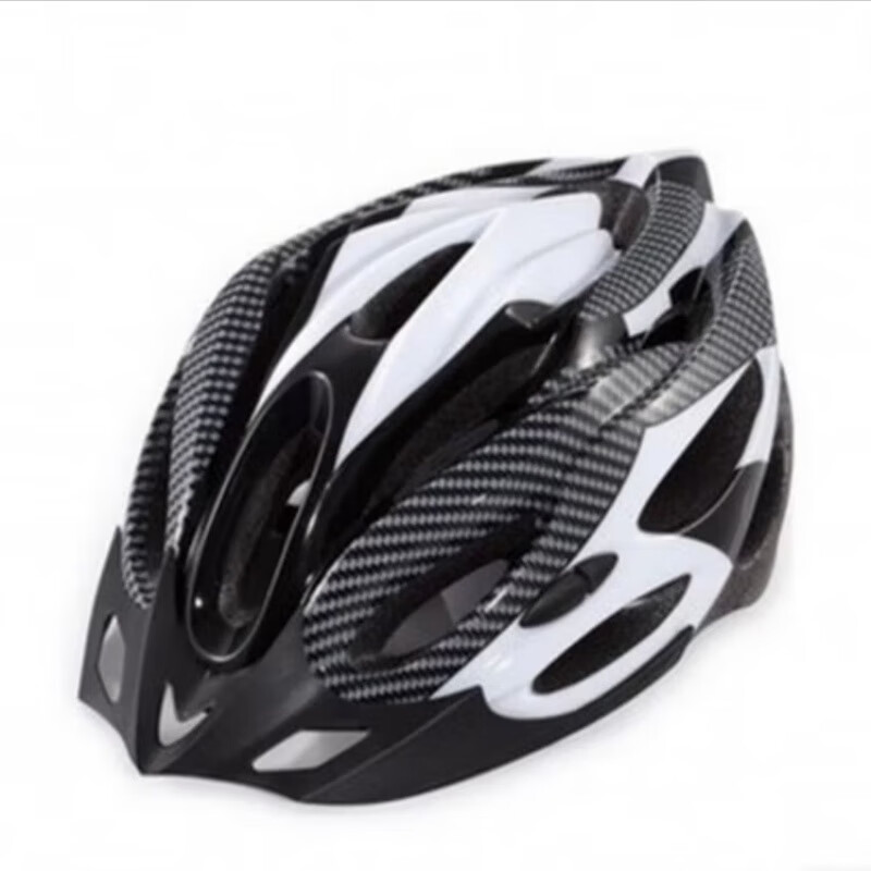 迪尤途（DUUTI）外卖代驾骑行山地自行车头盔安全帽男女均码通用透气超轻一体成型 A款仿一体成型黑白色