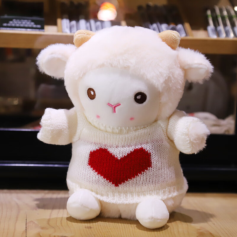 大爱心毛衣贝尔羊 22厘米贝尔羊