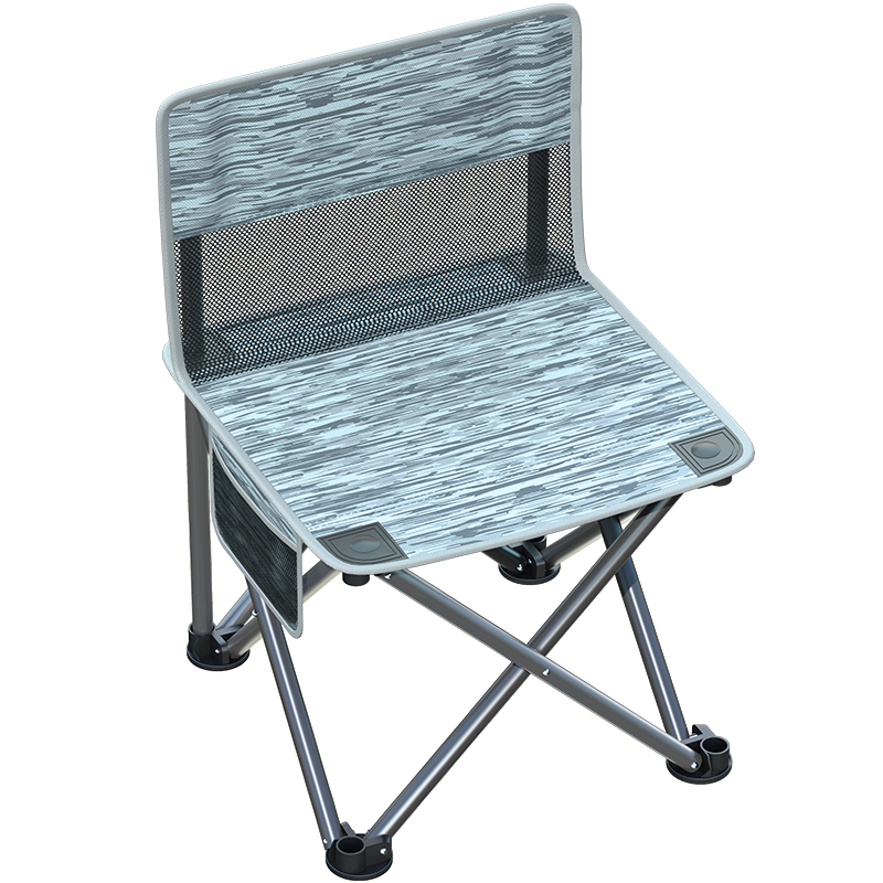 威野營(yíng)（V-CAMP） 折疊椅子戶外便攜式 耐臟公園椅畫(huà)凳寫(xiě)生椅釣魚(yú)椅沙灘椅戶外桌椅 【店長(zhǎng)推薦】都市灰丨加大號(hào)靠背透氣