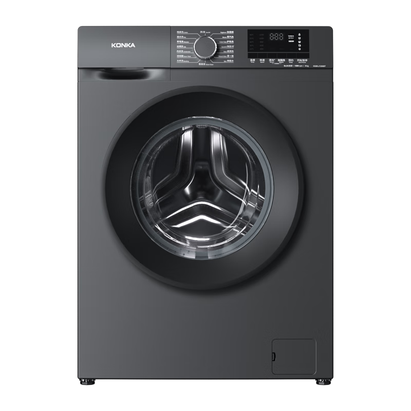 康佳（KONKA）8公斤滚筒洗衣机全自动 变频电机 一级能效 99%除全除螨 超薄嵌入 灰色 以旧换新KG80-J1206BT