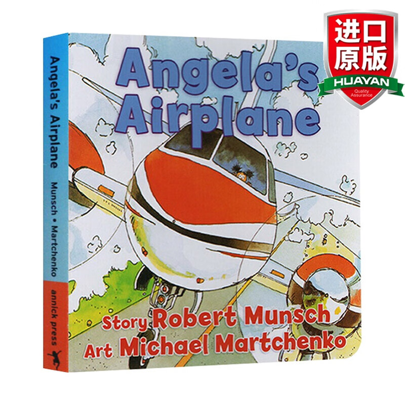 angelas airplane 英文原版 安吉拉开飞机 蒙施爷爷绘本 冒险图画