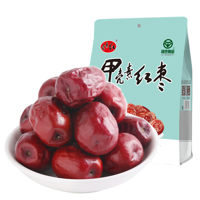 壳素红【河北特产馆】红枣大枣 泡茶泡水煮粥煲汤食材 石家庄行唐特产 枣五福礼盒装 1100g
