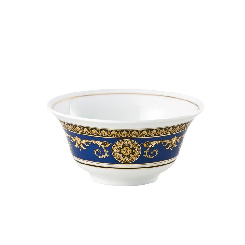 rosenthal meets versace范思哲德国进口美杜莎蓝餐盘陶瓷餐具 小饭碗