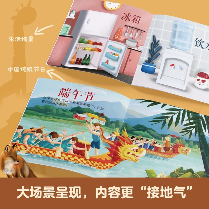 0-2岁情景认知书 有声伴读 10个主题300多认知内容 圆角设计不受伤 儿童绘本0-3岁宝宝早教启蒙书籍 幼儿翻翻书 0-2岁情景认知书