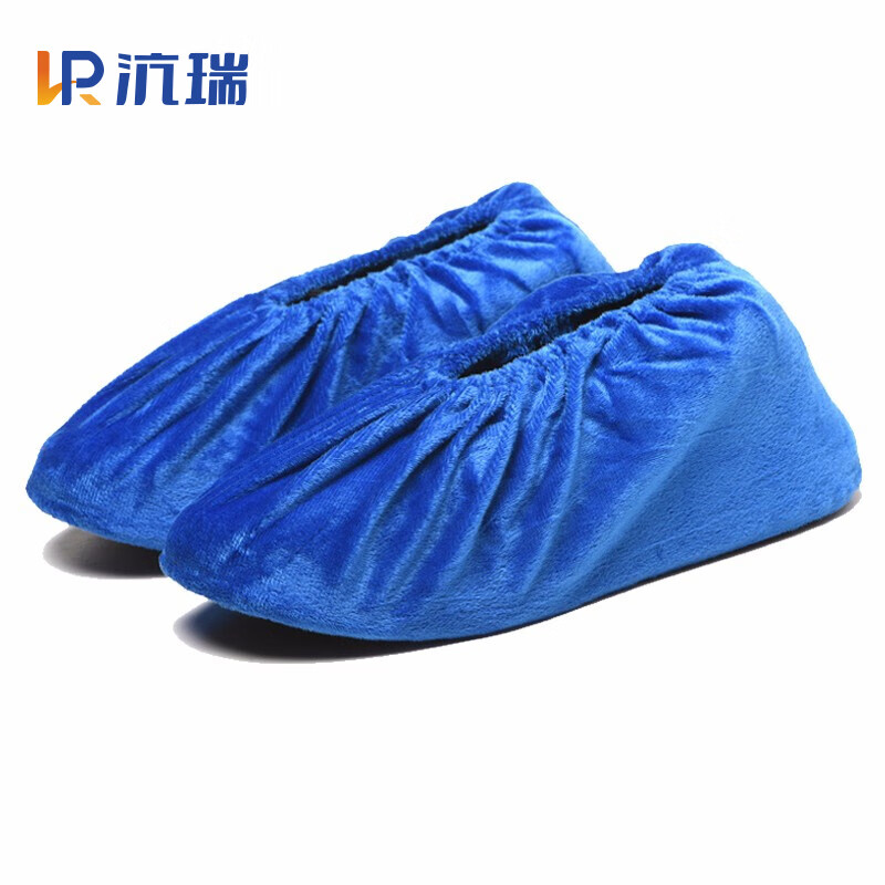 可水洗短毛绒布鞋套 机房样品房加厚鞋套耐磨防滑底地板脚套防尘鞋罩
