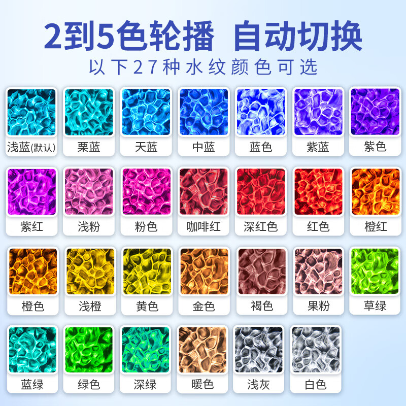 要酷 led動(dòng)態(tài)水紋燈水波浪戶(hù)外海洋館防水氛圍背景渲染創(chuàng  )意浪漫裝飾 2-5色水紋輪換漸變聯(lián)系客服 不防水