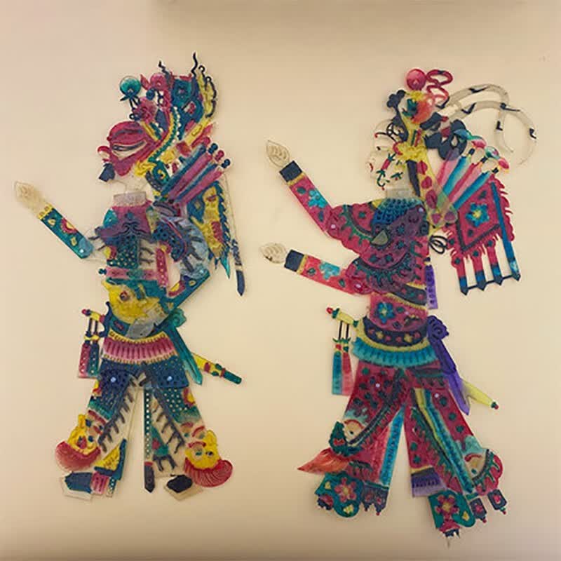 材料包中国风特色工艺品幼儿园动感皮影表演居家亲子玩具 霸王别姬