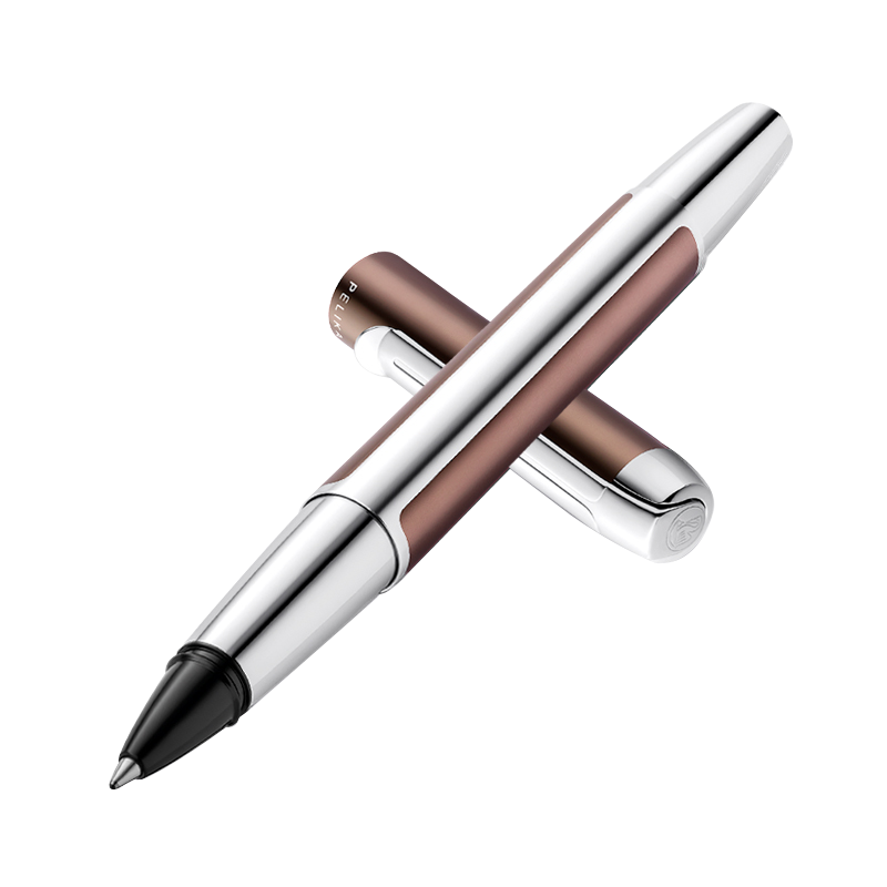 百利金 Pelikan德國進(jìn)口寶珠中性筆霧銀金R40 節日禮物送禮 咖啡色