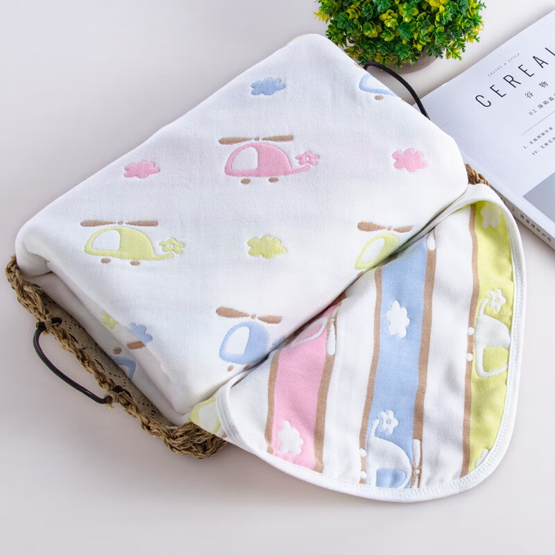 【纯棉纱布】小飞机 110*110cm