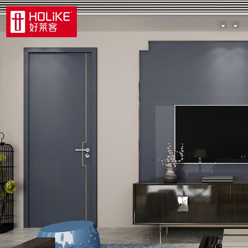 好莱客木门  现代简约隔音门欧式卧室客厅青少年房门油漆门实木门定做