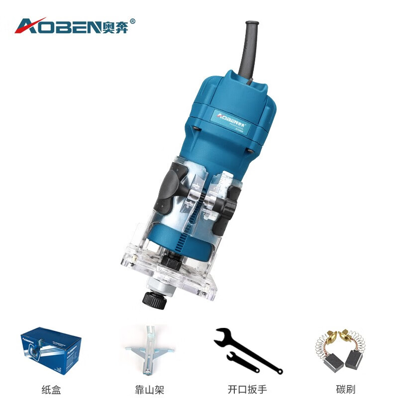 奧奔修邊機電木銑木工開槽機大功率雕刻機多功能小鑼機木工電動工具 修邊機AT3301X標(biāo)配