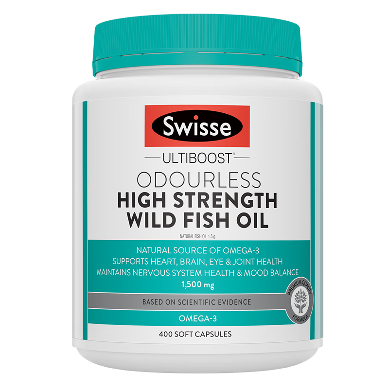 Swisse 斯维诗 Omega-3 无腥味野生鱼油软胶囊 400粒