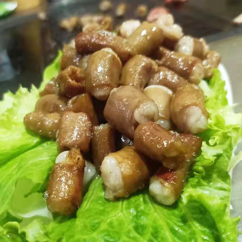 虎钢馋贵州特色烤小肠安顺特产夜市烙锅烧烤炭烤猪小肠 商用食材 默认