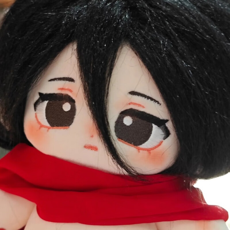 进击巨人三笠玩偶 cos服20cm棉花娃娃三笠抱枕动漫二次动漫周边的 20cm无裸娃