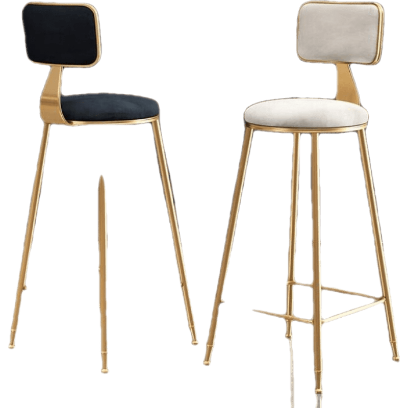 欣奢 吧台椅现代简约酒吧椅子网红铁艺靠背家用高脚椅圆椅子咖啡店前台椅子 尺寸选择  必看(表)