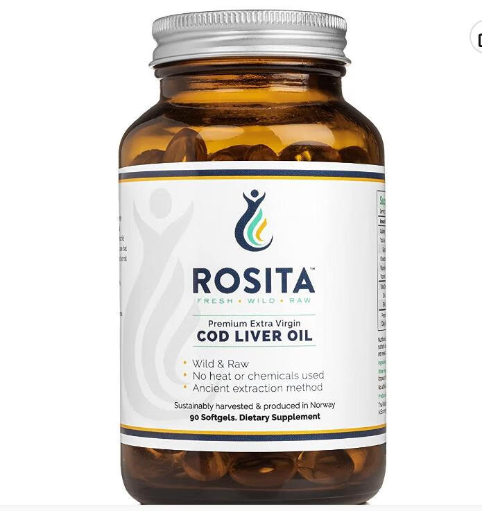 美国rositaextravirgincodliveroil鱼肝油胶囊维生素ad90粒