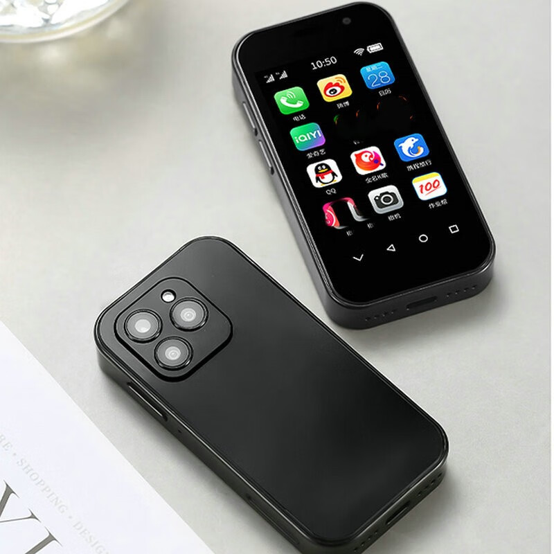 索野 K99全网通4g迷你智能手机 学生 超薄 袖珍小手机 备用 触屏超小 游戏小屏小型袖珍微信 黑色 4+64G