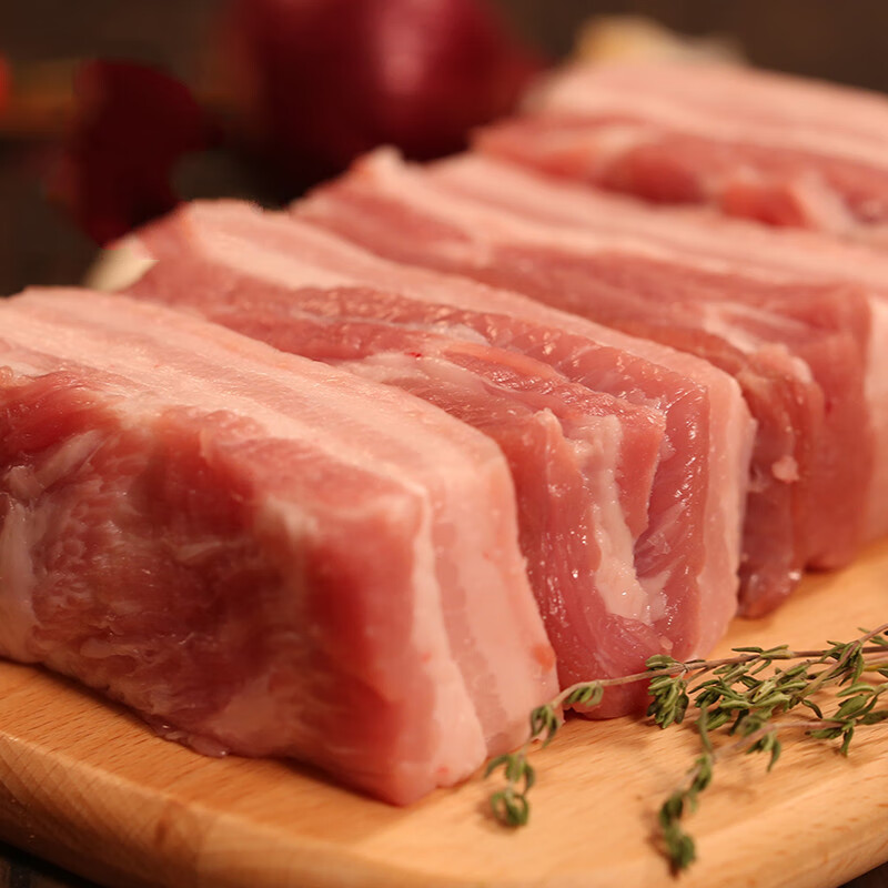 十里馋 新鲜五花肉冷鲜肉2斤崇明猪肉生态猪肉新鲜猪肉1000g