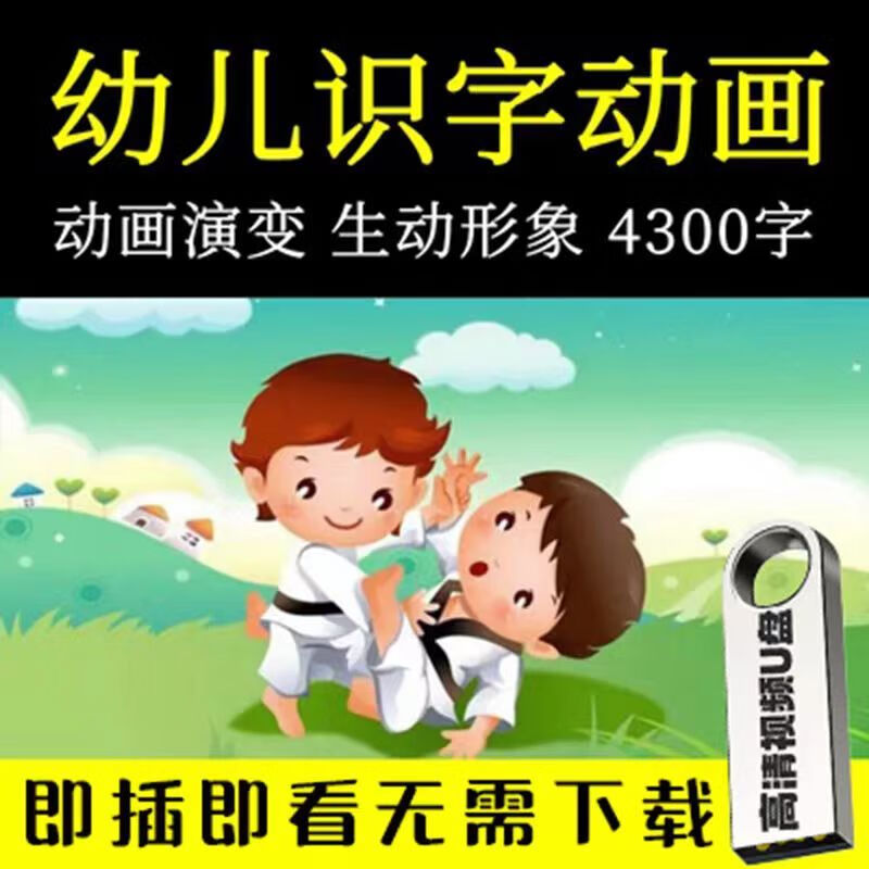 识字动画视频宝宝汉字认字宝宝早U优盘 64GB 汉字动画
