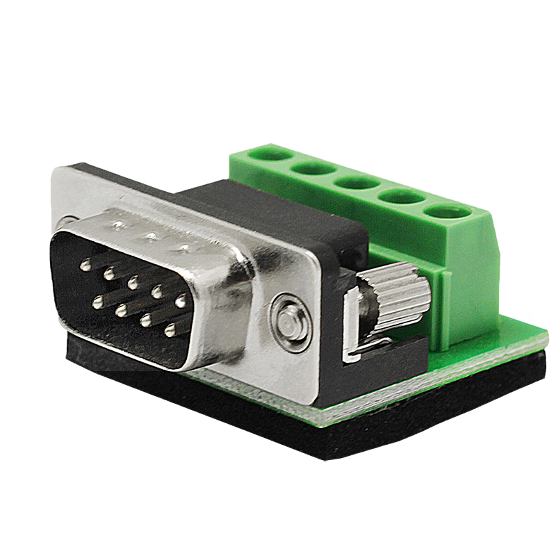 485/232/422接线端子免焊转换头db9针/9孔连接5个螺丝柱串口宇泰 db9