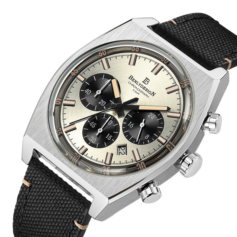 ib2024款潮流计时码表奢华石英男款送男友bl2116 bl2116黑带香槟金