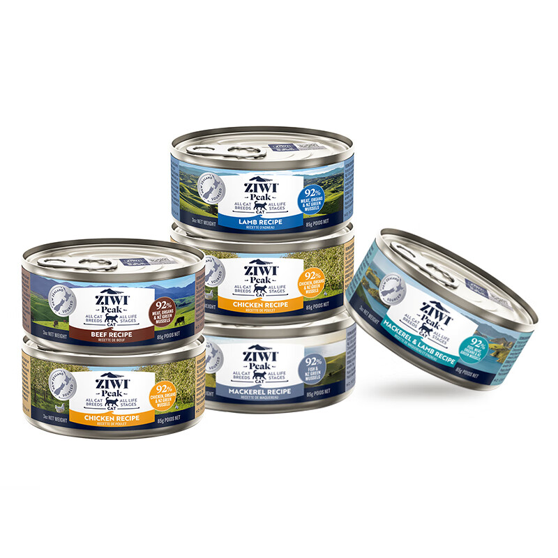 滋益巅峰（ZIWI）主食零食猫罐头85g *6罐混合装 布偶加菲英短蓝猫通用湿粮