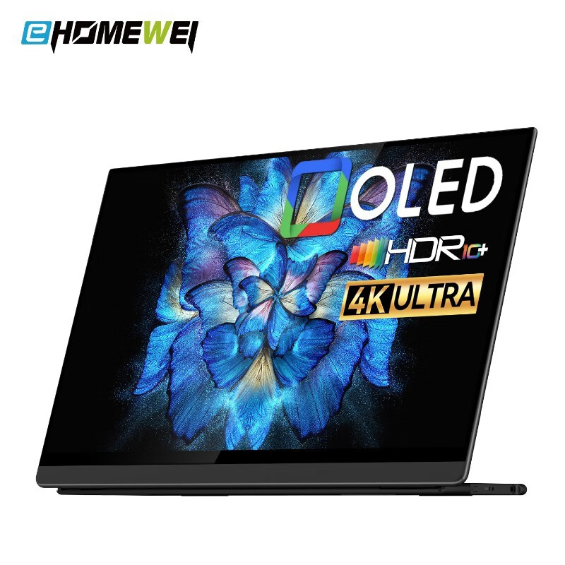ehomewei oled自发光 4k便携式显示器外接ps5手机笔记本电脑switch